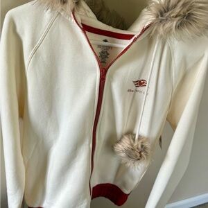 Disney Cream Hoodie with Red Cruise Line Logo/ Alaska Minnie - NEW
